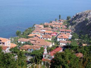Uitzicht op het meer van Ohrid - bezienswaardigheden Albanië